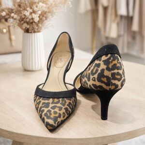 Life Stride Women’s Heels Brown Black Leopard Animal Print Stiletto Size 6 Glam